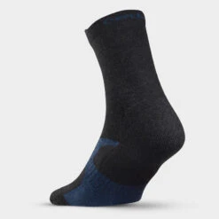 Quechua 2 Paires De Chaussettes De Randonnée Tiges Hautes Enfant Crossocks Noir Gris -Matériel De Camping 2 paires de chaussettes de randonnee tiges hautes enfant crossocks noir gris 6