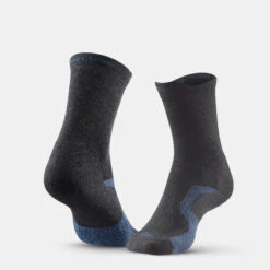 Quechua 2 Paires De Chaussettes De Randonnée Tiges Hautes Enfant Crossocks Noir Gris -Matériel De Camping 2 paires de chaussettes de randonnee tiges hautes enfant crossocks noir gris 8