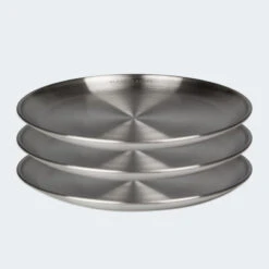 Assiette Plate De Camping | Diamètre Env. 23 Cm | Acier Inox | 3 Assiettes -Matériel De Camping assiette plate de camping diametre env 23 cm acier inox 3 assiettes 5