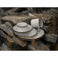 Barebones Assiettes Et Plateaux En émail - 2 Pièces - Coquille D'Oeuf -Matériel De Camping barebones assiettes et plateaux en email 2 pieces coquille doeuf 2