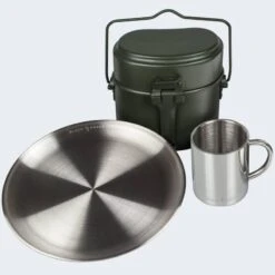Batterie De Cuisine De Camping, Assiette Plate Et Tasse Isotherme Set -Matériel De Camping batterie de cuisine de camping assiette plate et tasse isotherme set 2