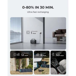 BLUETTI Générateur Électrique EB3A+PV200 268Wh/600W LiFePO4 Batterie Pour Voyage -Matériel De Camping bluetti generateur electrique eb3apv200 268wh600w lifepo4 batterie pour voyage 3