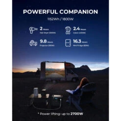 BLUETTI Générateur Électrique Portable AC180 1152Wh Batterie LiFePO4 Pour Voyage -Matériel De Camping bluetti generateur electrique portable ac180 1152wh batterie lifepo4 pour voyage 5