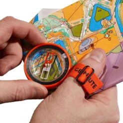 BOUSSOLE POUCE DROIT Pour Course D'orientation RACER 500 Noir Orange -Matériel De Camping boussole pouce droit pour course dorientation racer 500 noir orange 3