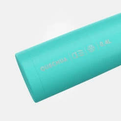 Quechua Bouteille Isotherme Inox 0,4L Avec Gobelet Pour La Randonnée - Turquoise -Matériel De Camping bouteille isotherme inox 04l avec gobelet pour la randonnee turquoise 2
