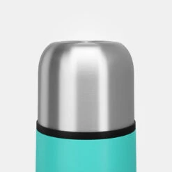Quechua Bouteille Isotherme Inox 0,4L Avec Gobelet Pour La Randonnée - Turquoise -Matériel De Camping bouteille isotherme inox 04l avec gobelet pour la randonnee turquoise 3