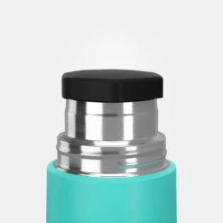 Quechua Bouteille Isotherme Inox 0,4L Avec Gobelet Pour La Randonnée - Turquoise -Matériel De Camping bouteille isotherme inox 04l avec gobelet pour la randonnee turquoise 4