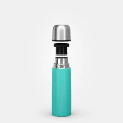 Quechua Bouteille Isotherme Inox 0,4L Avec Gobelet Pour La Randonnée - Turquoise -Matériel De Camping bouteille isotherme inox 04l avec gobelet pour la randonnee turquoise 7