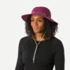 CHAPEAU TREKKING ANTI-UV FEMME - MT500 - VIOLET -Matériel De Camping chapeau trekking anti uv femme mt500 violet