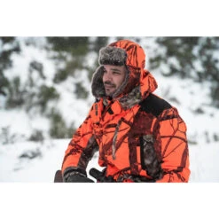 CHAPKA CHASSE CAMOUFLAGE ORANGE -Matériel De Camping chapka chasse camouflage orange 5