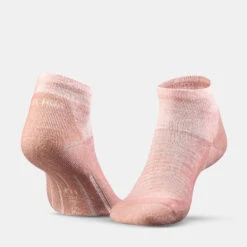 Quechua Chaussette Hike 100 Mid - Rose Et Gris- Lot De 2 Paires -Matériel De Camping chaussette hike 100 mid rose et gris lot de 2 paires 2