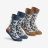 Quechua Chaussettes Chaudes De Randonnée - SH100 MID - Enfant X2 Paires -Matériel De Camping chaussettes chaudes de randonnee sh100 mid enfant x2 paires