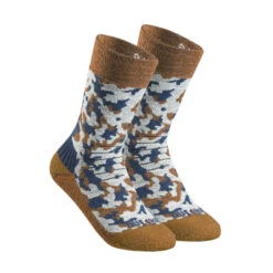 Quechua Chaussettes Chaudes De Randonnée - SH100 MID - Enfant X2 Paires -Matériel De Camping chaussettes chaudes de randonnee sh100 mid enfant x2 paires 2