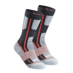 Quechua Chaussettes Chaudes De Randonnée - SH500 MOUNTAIN MID - Enfant X2 Paires -Matériel De Camping chaussettes chaudes de randonnee sh500 mountain mid enfant x2 paires 2