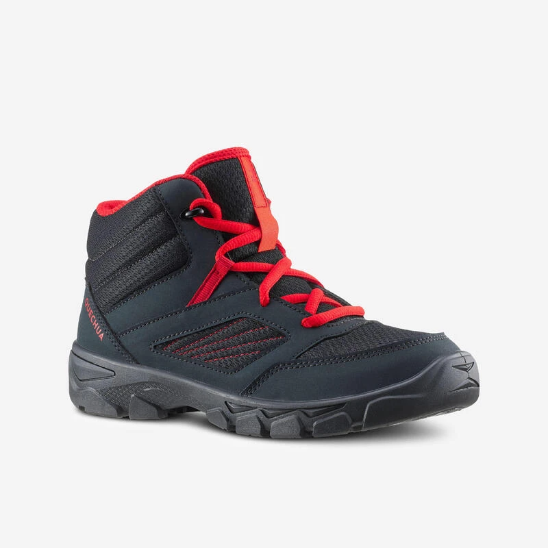 Quechua Chaussures De Randonnée Enfant Avec Lacets MH100 MID Grise Foncée Du 35 AU 38 3 Quechua Chaussures De Randonnée Enfant Avec Lacets MH100 MID Grise Foncée Du 35 AU 38