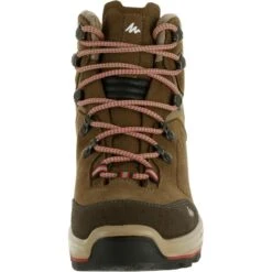 CHAUSSURES TREKKING CUIR IMPERMÉABLES - MT100 - BEIGE - FEMME HAUTE 12 CHAUSSURES TREKKING CUIR IMPERMÉABLES - MT100 - BEIGE - FEMME HAUTE -Matériel De Camping chaussures trekking cuir impermeables mt100 beige femme haute 2