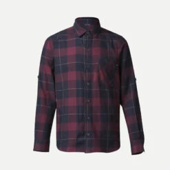 Chemise De Trekking Voyage - TRAVEL500 WARM Bordeaux Homme 14 Chemise De Trekking Voyage - TRAVEL500 WARM Bordeaux Homme -Matériel De Camping chemise de trekking voyage travel500 warm bordeaux homme 5