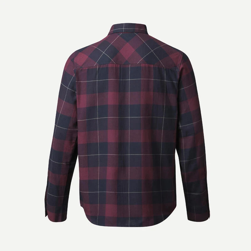 Chemise De Trekking Voyage - TRAVEL500 WARM Bordeaux Homme 9 Chemise De Trekking Voyage - TRAVEL500 WARM Bordeaux Homme – Image 7