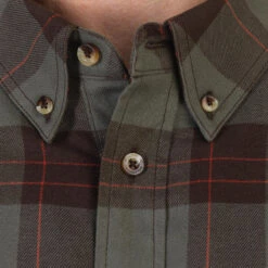 Chemise Manches Longues Chasse Coton Chaude Homme - 500 Carreaux Vert -Matériel De Camping chemise manches longues chasse coton chaude homme 500 carreaux vert 5