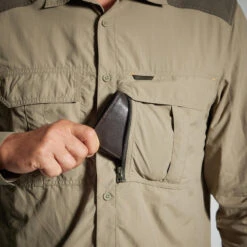 CHEMISE MANCHES LONGUES LEGERE ET RESPIRANTE 520 VERTE -Matériel De Camping chemise manches longues legere et respirante 520 verte 4