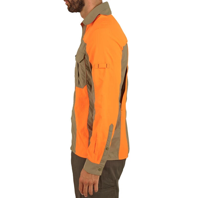 Chemise Manches Longues Légère Et Respirante Chasse 520 Verte Et Fluo 6 Chemise Manches Longues Légère Et Respirante Chasse 520 Verte Et Fluo – Image 4