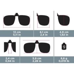 Quechua Clip Adaptable Sur Lunettes De Vue - MH OTG 120 Large - Polarisant Catégorie 3 -Matériel De Camping clip adaptable sur lunettes de vue mh otg 120 large polarisant categorie 3 8