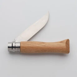 Couteau Pliant 9 Cm Inox Opinel N°9 Chêne -Matériel De Camping couteau pliant 9 cm inox opinel n9 chene 2