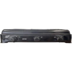 MPM Cuisinière à Gaz Portable Pour Le Camping Avec 3 Feux Couvercle Smile -Matériel De Camping cuisiniere a gaz portable pour le camping avec 3 feux couvercle smile 2