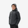Quechua DOUDOUNE DE RANDONNÉE - HYBRIDE NOIRE - ENFANT 7-15 ANS -Matériel De Camping doudoune de randonnee hybride noire enfant 7 15 ans