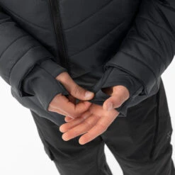 Quechua DOUDOUNE DE RANDONNÉE - HYBRIDE NOIRE - ENFANT 7-15 ANS -Matériel De Camping doudoune de randonnee hybride noire enfant 7 15 ans 5