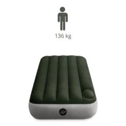 Intex Downy Twin Airbed With Foot BIP - Lit Gonflable - 191x99x25cm - Avec Accessoires -Matériel De Camping downy twin airbed with foot bip lit gonflable 191x99x25cm avec accessoires 2