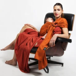 Echarpe Tissée Sans Nœud - Fauve -Matériel De Camping echarpe tissee sans noeud fauve 3