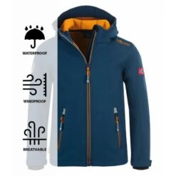TROLLKIDS Enfants Trollfjord Veste Bleu/jaune D'or -Matériel De Camping enfants trollfjord veste bleujaune dor 2