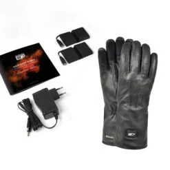 Gants En Cuir Chauffants - Extra Chauds - Noirs -Matériel De Camping gants en cuir chauffants extra chauds noirs 5