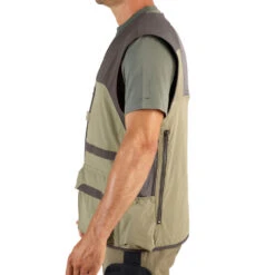 Gilet Chasse Léger Et Respirant Homme - 500 Vert Clair -Matériel De Camping gilet chasse leger et respirant homme 500 vert clair 3