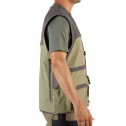 Gilet Chasse Léger Et Respirant Homme - 500 Vert Clair -Matériel De Camping gilet chasse leger et respirant homme 500 vert clair 4