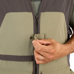 Gilet Chasse Léger Et Respirant Homme - 500 Vert Clair -Matériel De Camping gilet chasse leger et respirant homme 500 vert clair 5