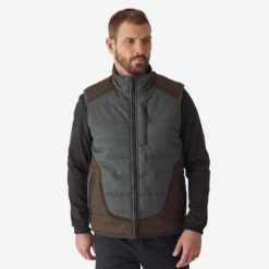 Gilet De Chasse Chaud Vert 500. -Matériel De Camping gilet de chasse chaud vert 500 2