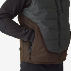 Gilet De Chasse Chaud Vert 500. -Matériel De Camping gilet de chasse chaud vert 500 4