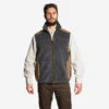 GILET POLAIRE SANS MANCHES MOUTONNE 500 GRIS -Matériel De Camping gilet polaire sans manches moutonne 500 gris