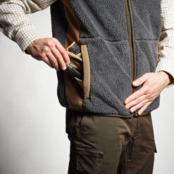 GILET POLAIRE SANS MANCHES MOUTONNE 500 GRIS -Matériel De Camping gilet polaire sans manches moutonne 500 gris 6