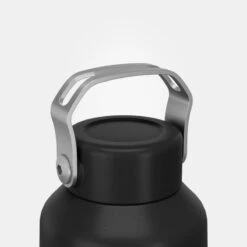 Quechua Gourde Inox 1L Avec Bouchon à Vis Pour La Randonnée - Noir -Matériel De Camping gourde inox 1l avec bouchon a vis pour la randonnee noir 3