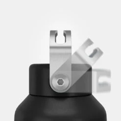 Quechua Gourde Inox 1L Avec Bouchon à Vis Pour La Randonnée - Noir -Matériel De Camping gourde inox 1l avec bouchon a vis pour la randonnee noir 4