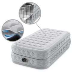 Intex Matelas Gonflable - 1-Person - 99 X 191 X 51 Cm - Gris 11 Intex Matelas Gonflable - 1-Person - 99 X 191 X 51 Cm - Gris -Matériel De Camping intex matelas gonflable 1 person 99 x 191 x 51 cm gris 4