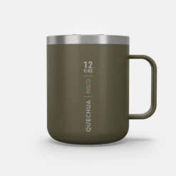 Quechua Mug MH500 Isotherme (double Paroi Inox) Camp Du Randonneur 0,38L Kaki -Matériel De Camping mug mh500 isotherme double paroi inox camp du randonneur 038l kaki 8