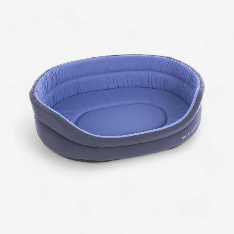 MARTIN SELLIER Panier Chien Et Son Coussin Amovible Couleur Bleue Et Gris Chiné. 3 MARTIN SELLIER Panier Chien Et Son Coussin Amovible Couleur Bleue Et Gris Chiné.