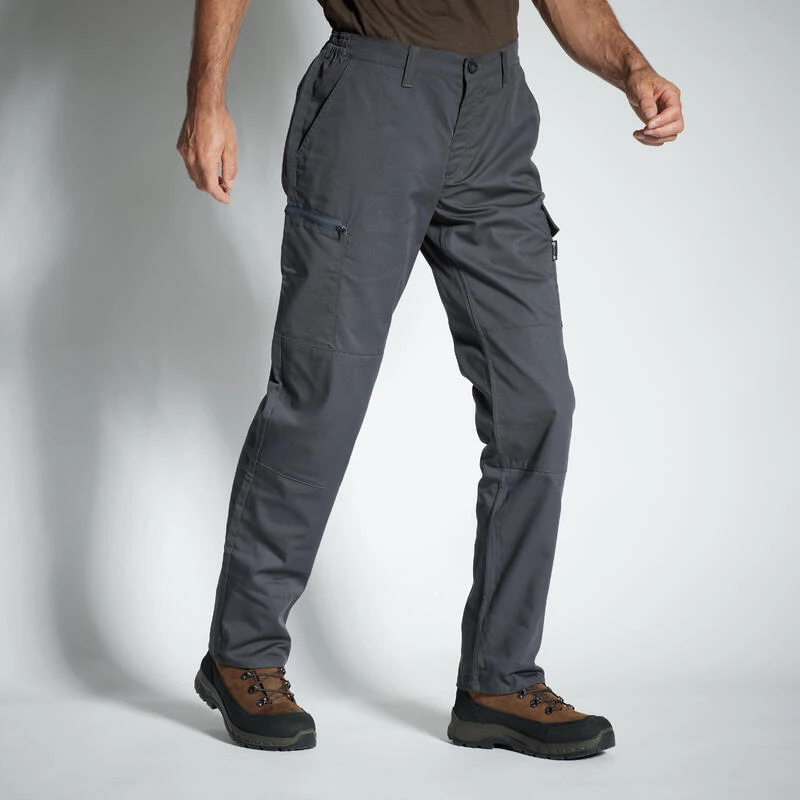PANTALON CARGO RESISTANT STEPPE 300 GRIS 3 PANTALON CARGO RESISTANT STEPPE 300 GRIS