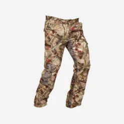 PANTALON CHASSE 100 RESPIRANT SILENCIEUX COTON CAMOUFLAGE FORET -Matériel De Camping pantalon chasse 100 respirant silencieux coton camouflage foret 3