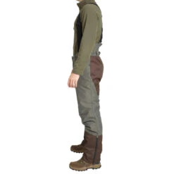 PANTALON CHASSE A BRETELLES CHAUD -20°C VERT 100 -Matériel De Camping pantalon chasse a bretelles chaud 20c vert 100 2