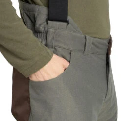 PANTALON CHASSE A BRETELLES CHAUD -20°C VERT 100 -Matériel De Camping pantalon chasse a bretelles chaud 20c vert 100 7